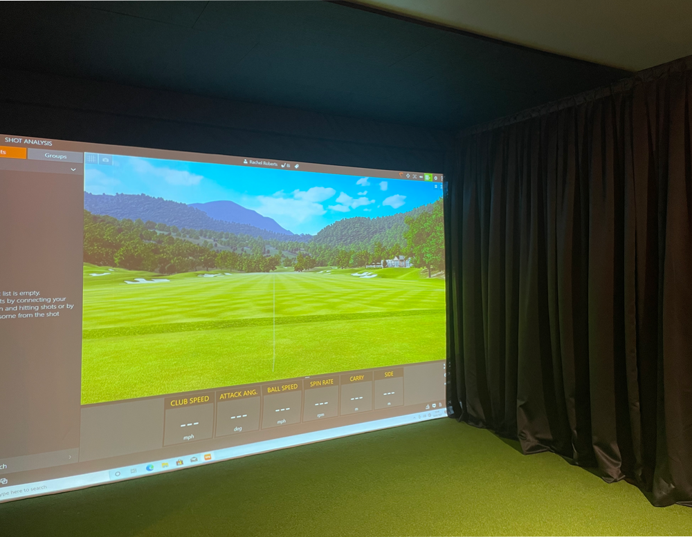 garage golf simulator
